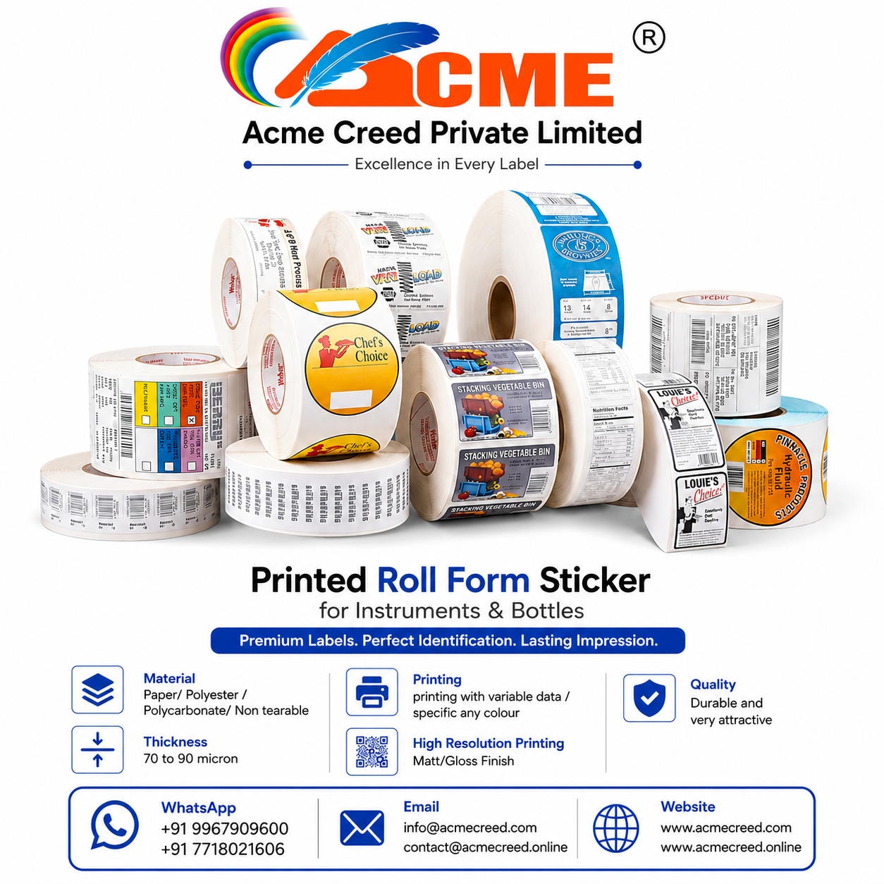 ROLL FORM PAPER STICKERS